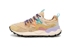 YAMANO 3 WOMAN Sneakers in suede e teddy - Beige multi